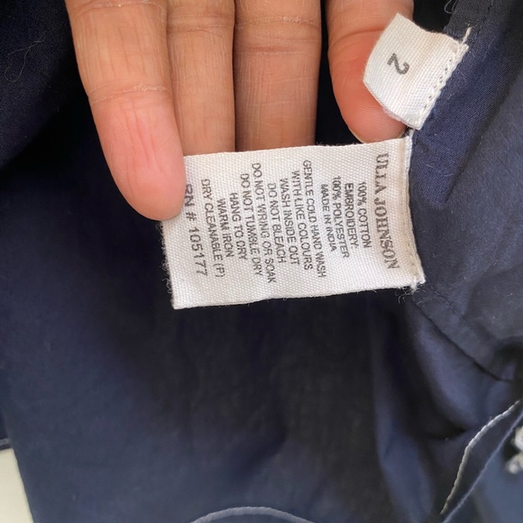 Ulla Johnson Navy frills cold shoulder top size 2 - Picture 7 of 9